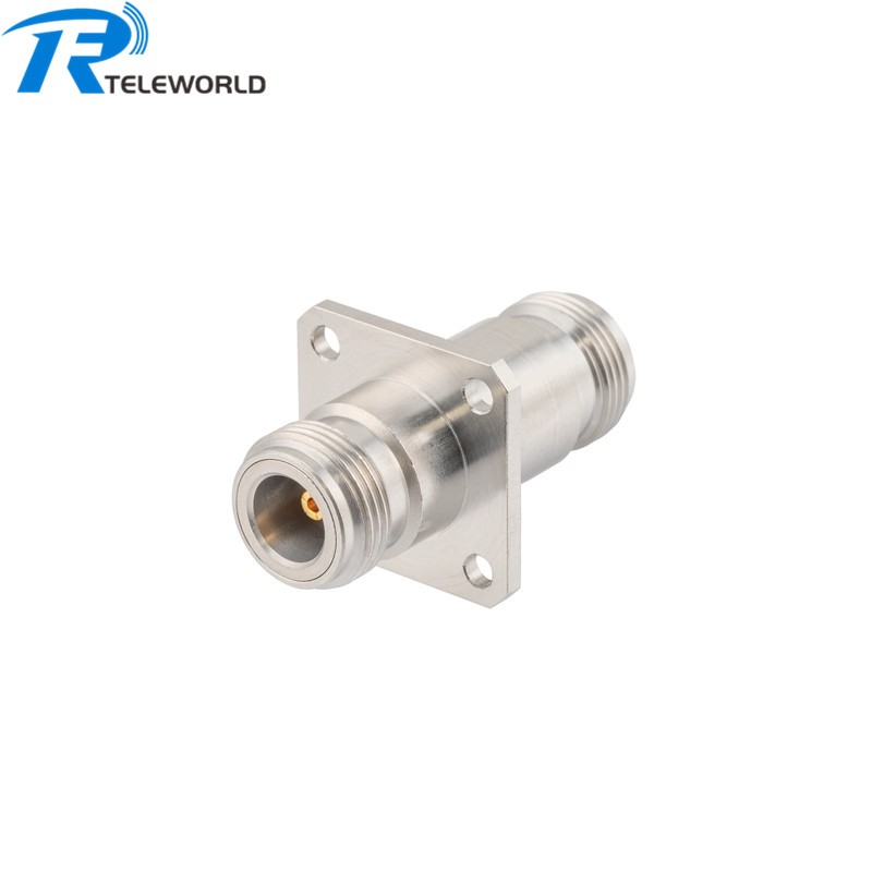 N female to N female flange Adapter Stainless steel 18GHz 50ohm