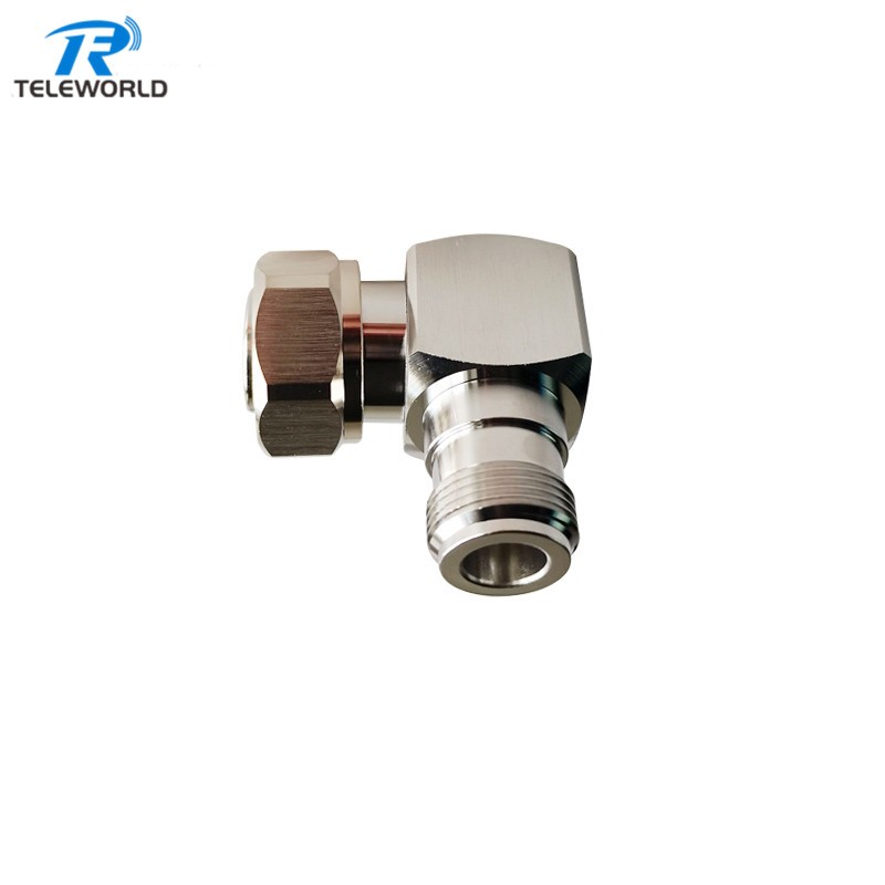 4.3-10 male to N female Right Angle RF Coaxial Adapter Low PIM -160dBc 4.3-10 male to N female Right Angle RF Coaxial Adapter Low PIM -160dBc