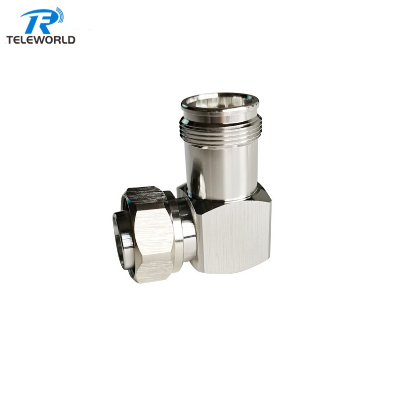 4.3-10 male to 4.3-10 Female Adapter Right Angle Low PIM -160dBc 4.3-10 male to 4.3-10 Female Adapter Right Angle Low PIM -160dBc