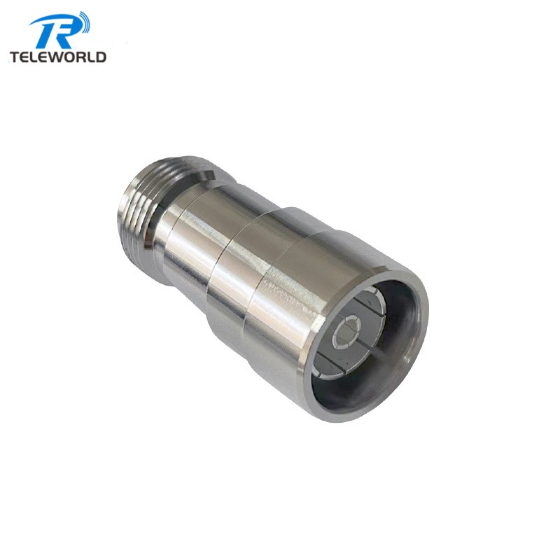 4.3-10 female to N female Smooth Push pull Adapter 6GHz Low PIM -160dBc 4.3-10 female to N female Smooth Push pull Adapter 6GHz Low PIM -160dBc