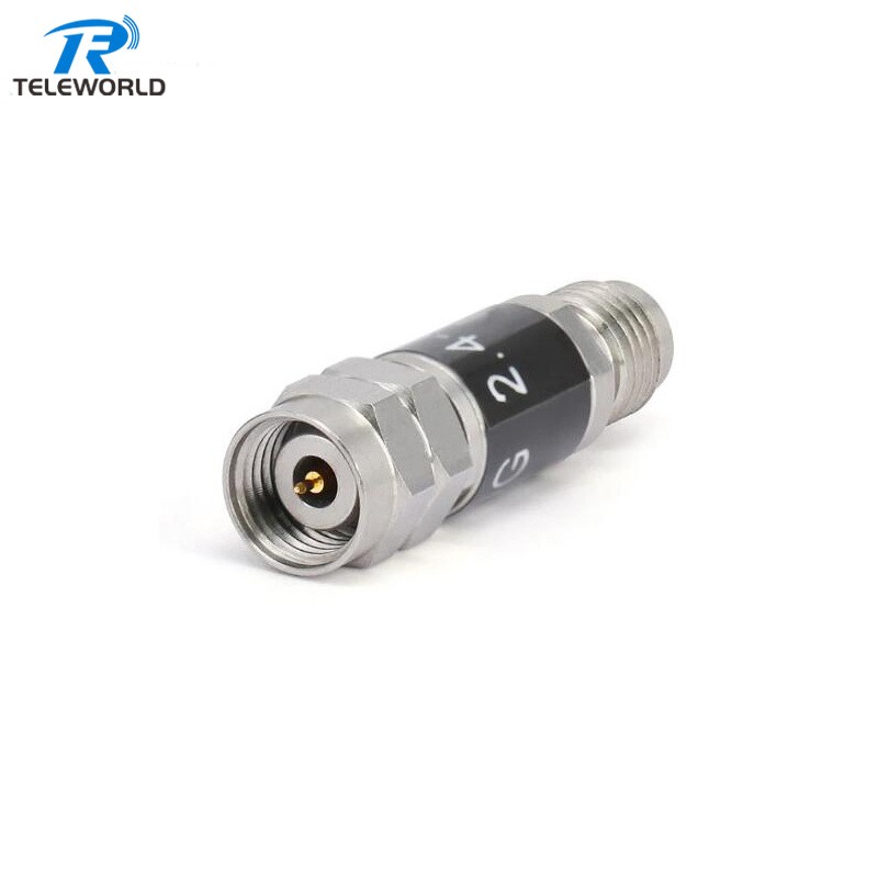 Stainless steels 2W 2.4mm Fixed Attenuator 1dB 2dB 3dB 5dB 6dB 10dB 20dB 30dB Stainless steels 2W 2.4mm Fixed Attenuator 1dB 2dB 3dB 5dB 6dB 10dB 20dB 30dB