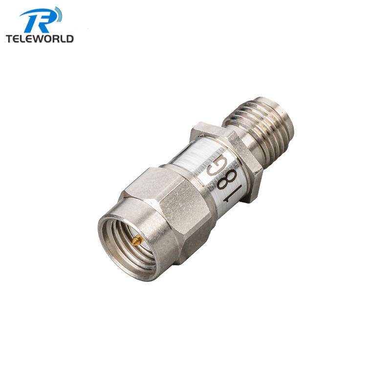 2W SMA Attenuator 6GHz 8GHz 12GHz 18GHz 26.5GHz 0dB 1dB 2dB 3dB 4dB 5dB 6dB 7dB 8dB 9dB 10dB 15dB 20dB 25dB 30dB 40dB Stainless steel 50ohm 2W SMA Attenuator 6GHz 8GHz 12GHz 18GHz 26.5GHz 0dB 1dB 2dB 3dB 4dB 5dB 6dB 7dB 8dB 9dB 10dB 15dB 20dB 25dB 30dB 40dB Stainless steel 50ohm