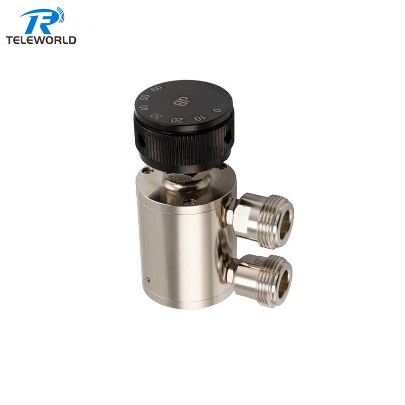 2W 10W Knob Variable Attenuator N female 3GHz 6GHz 0.1dB 1dB 10dB 60dB 70dB 50ohms 2W 10W Knob Variable Attenuator N female 3GHz 6GHz 0.1dB 1dB 10dB 60dB 70dB 50ohms