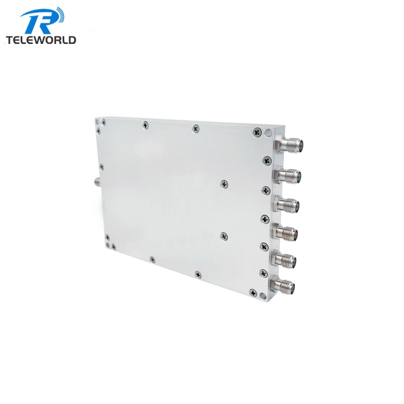 20W 600-3000MHz 6 Way RF Splitter Power Divider SMA female connector 50ohm