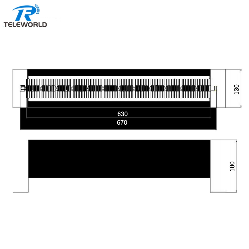 500W Power Coaxial Attenuator Fan-integrated 30dB 40dB 50dB 12GHz 18GHz 50ohm