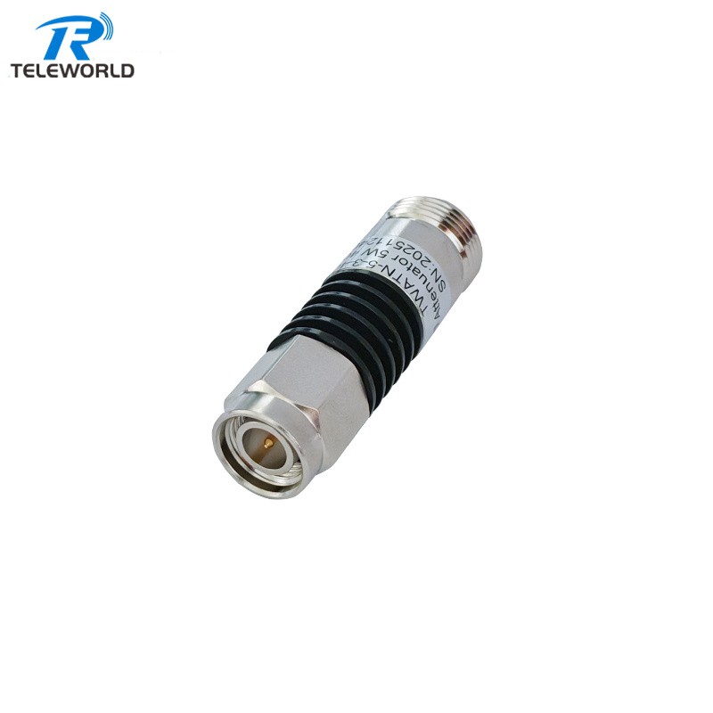 5W Fixed Attenuator TNC male to N female 3GHz 6GHz 3dB 5dB 6dB 10dB 15dB 20dB 30dB 40dB 50ohm