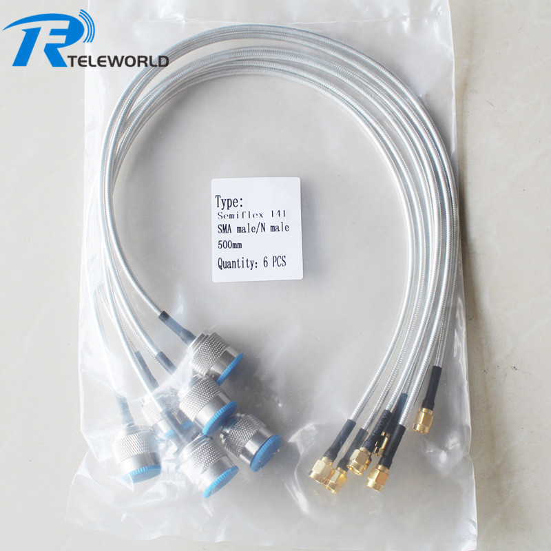 Factory custom SMA N BNC TNC 141 semi flexible cable assembly 6GHz
