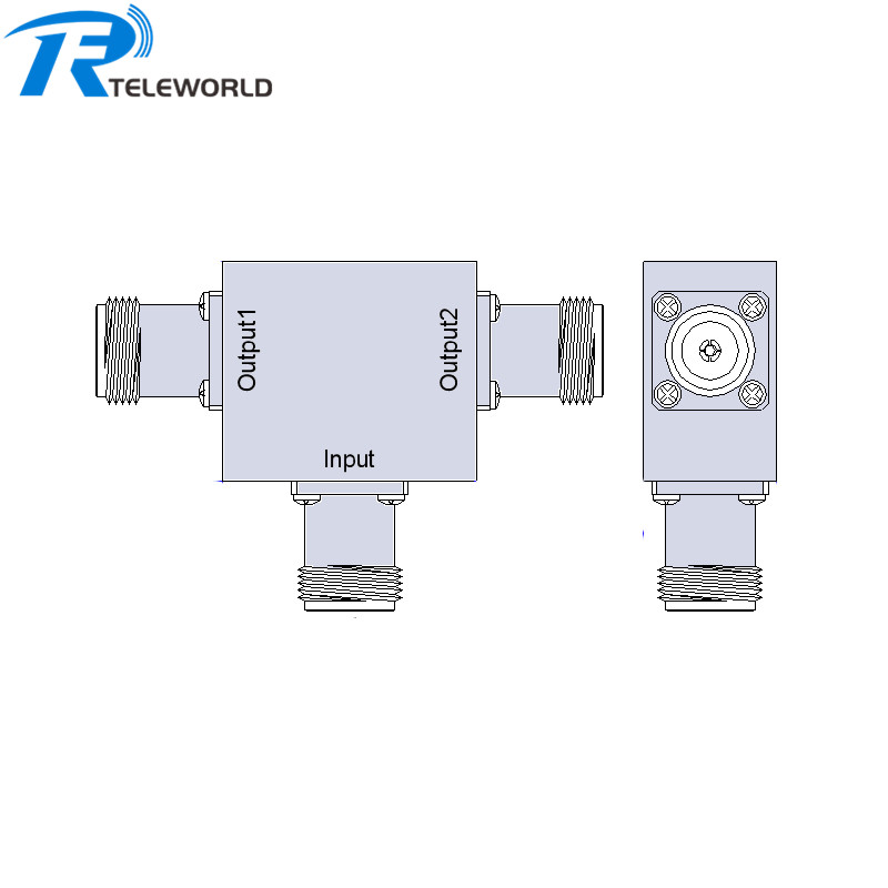 2W N 2 way Resistive Power Divider Splitter DC-6GHz 50ohm