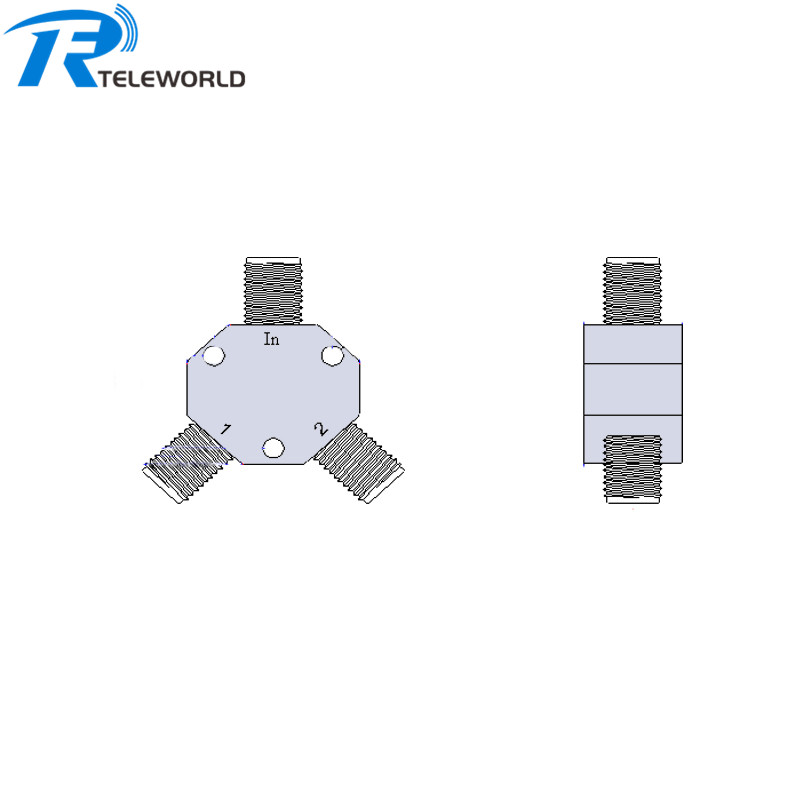 1W 1.85mm 2 way Resistive Power Divider DC-67GHz 50ohm