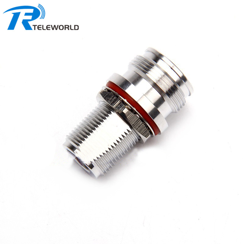 4.3-10 Female to N female bulkhead low PIM RF Adapter 4.3-10 Female to N female bulkhead low PIM RF Adapter