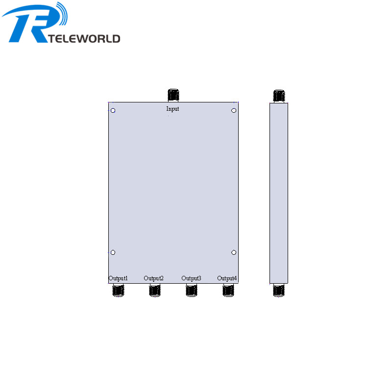 30W 0.5-6GHz SMA 4 way Power Divider Splitter 500-6000MHz 50ohm