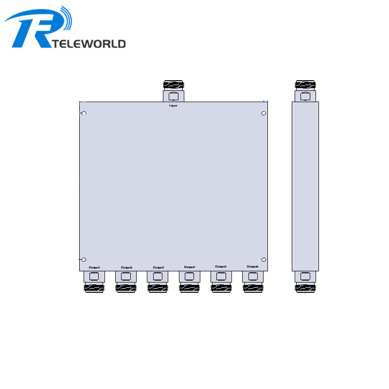 30W N 6 way power divider combiner 800-2700MHz 50ohm
