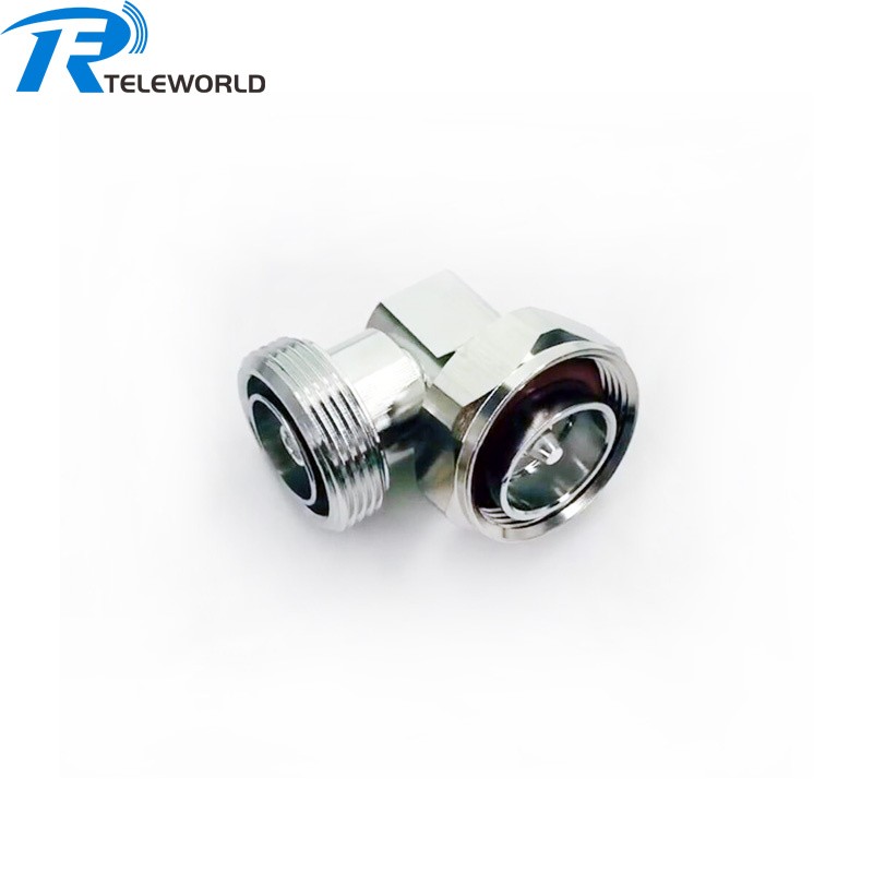 thumbnail image 2 of Right Angle 4.3/10 DIN Male To 4.3/10 DIN Female Low PIM Adapter – High Quality 2 of 4